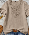 EMERY ROSE Women's Woven Casual Resort Summer Blouse
